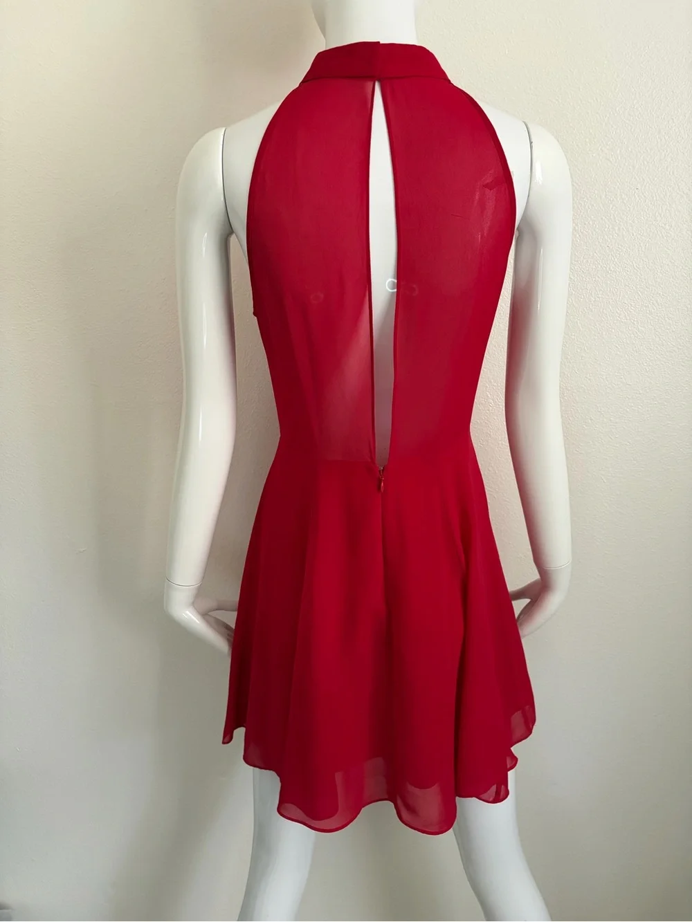 BCBGeneration Red Halter Ruffle Mini Dress - Picture 3 of 4